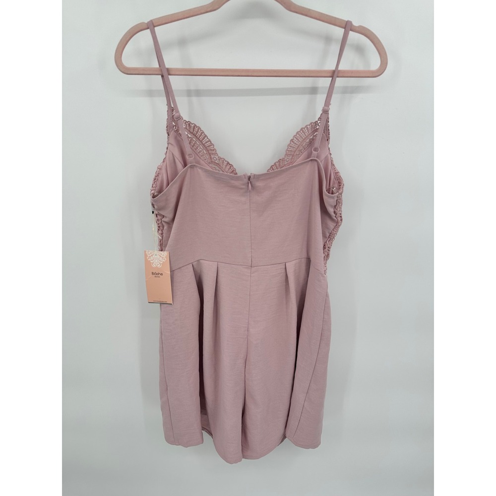 Blashe Women's Lace Bodice Romper - Light Pink - Sleeveless - Size L - Picture 2 of 9